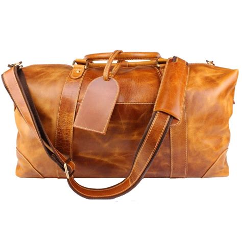 high quality leather duffel bag